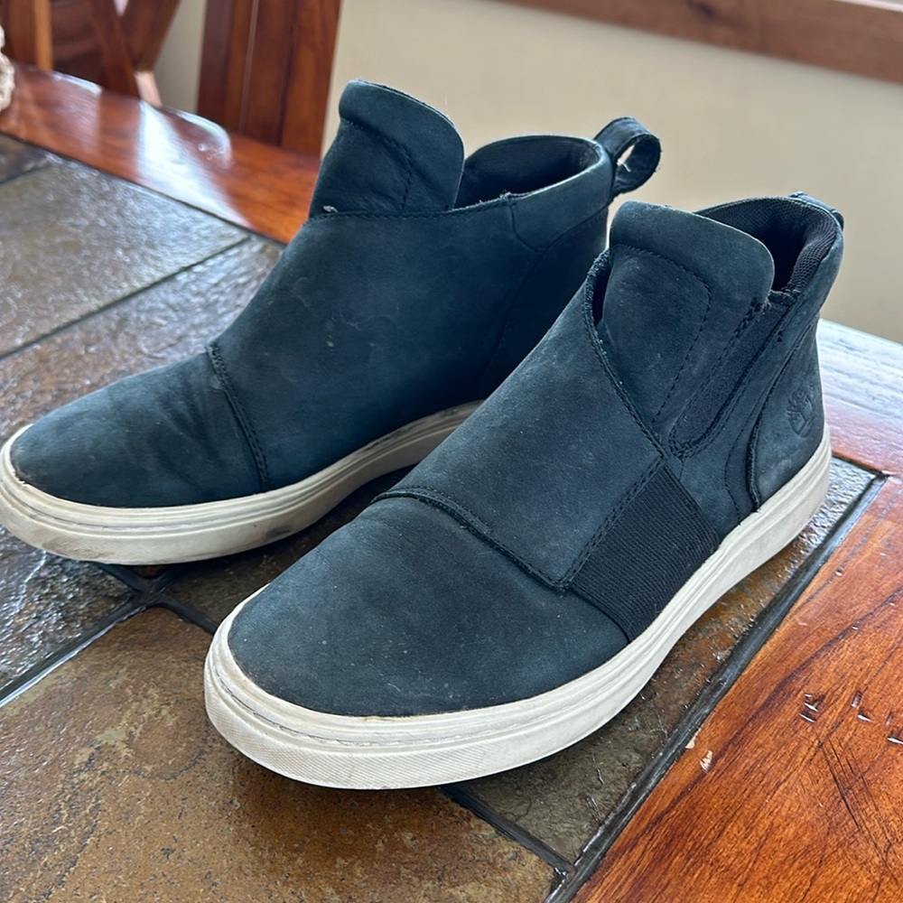 Timberland slider, soft leather suede, upper in black size 7